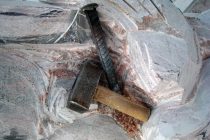 tools used for stone carving - hammer, chisel